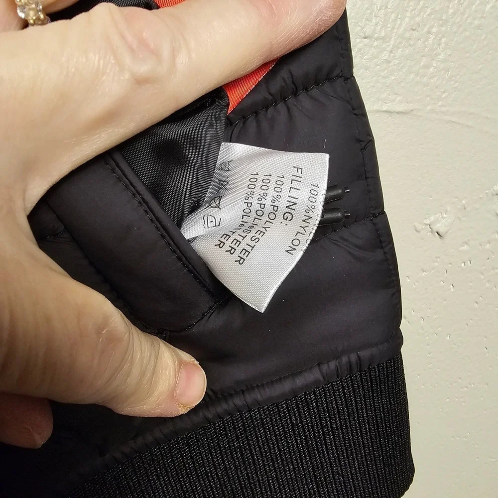 NASA Puffer‎ Vest Black Full Zip Reversable Size 6 Youth NWT